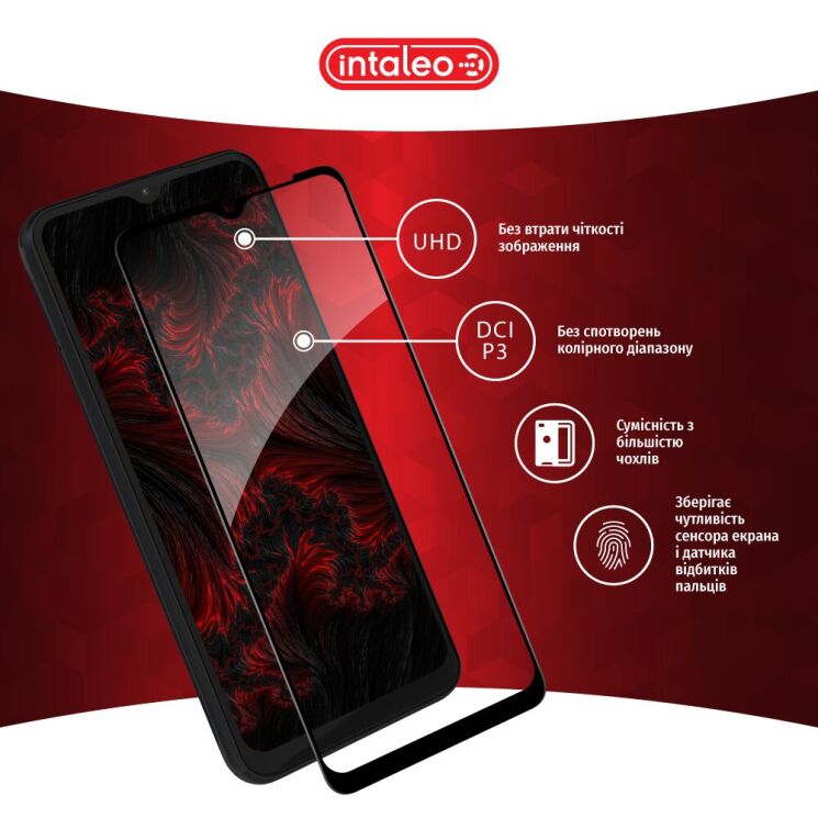 Захисне скло Intaleo Full Glue для Samsung Galaxy A04 (A045) - Black: фото 3 з 7
