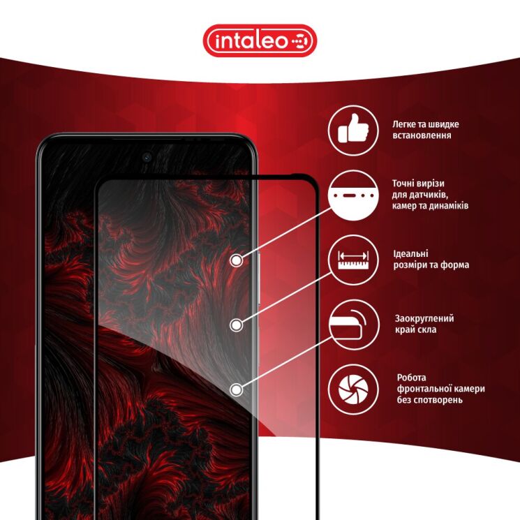 Защитное стекло Intaleo Full Glue для TECNO Spark 20 Pro - Black: фото 4 из 9