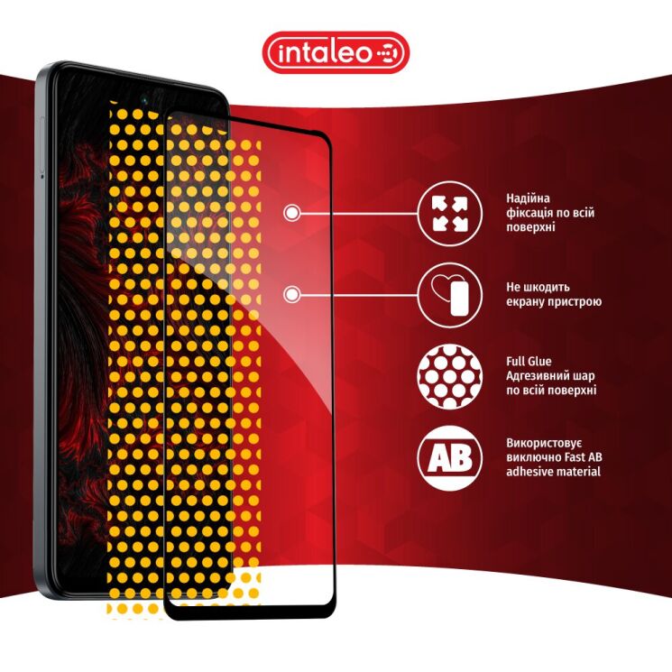 Защитное стекло Intaleo Full Glue для TECNO Spark 20 Pro - Black: фото 8 из 9