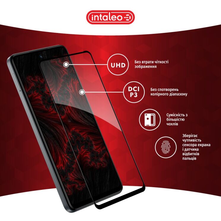 Защитное стекло Intaleo Full Glue для TECNO Spark 20 Pro - Black: фото 5 из 9