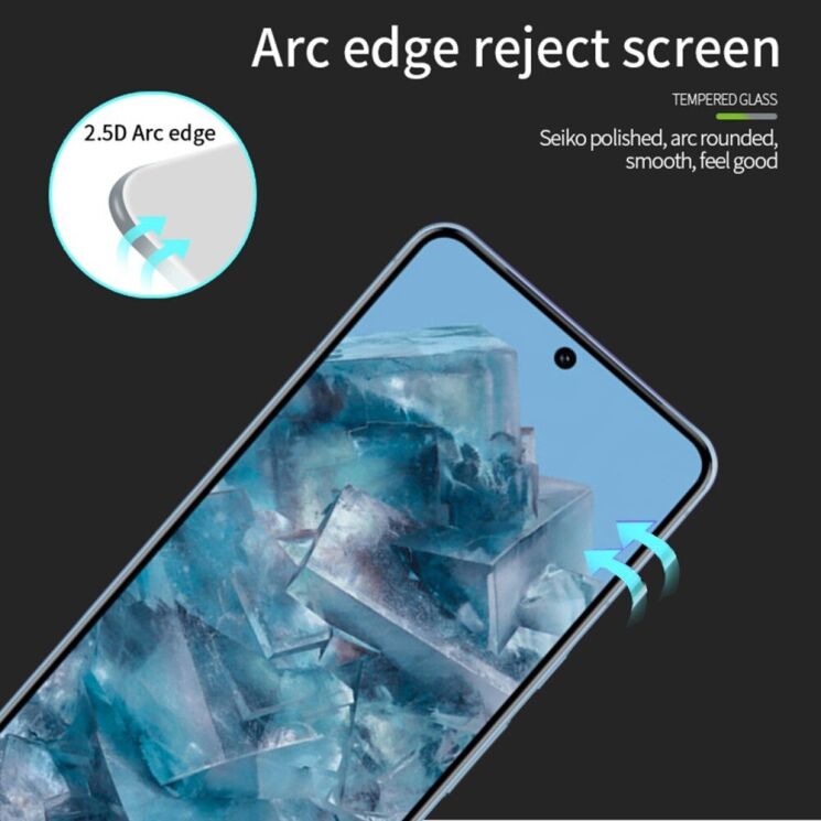 Защитное стекло MOFI Full Glue Protect для Google Pixel 9 Pro XL - Black: фото 5 из 13