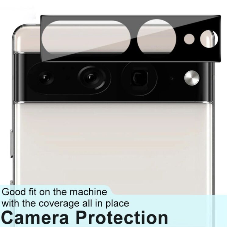 Защитное стекло на камеру IMAK Black Glass Lens для Google Pixel 7 Pro - Black: фото 4 из 9