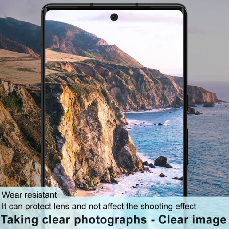 Защитное стекло на камеру IMAK Black Glass Lens для Google Pixel 7 Pro - Black: фото 6 из 9