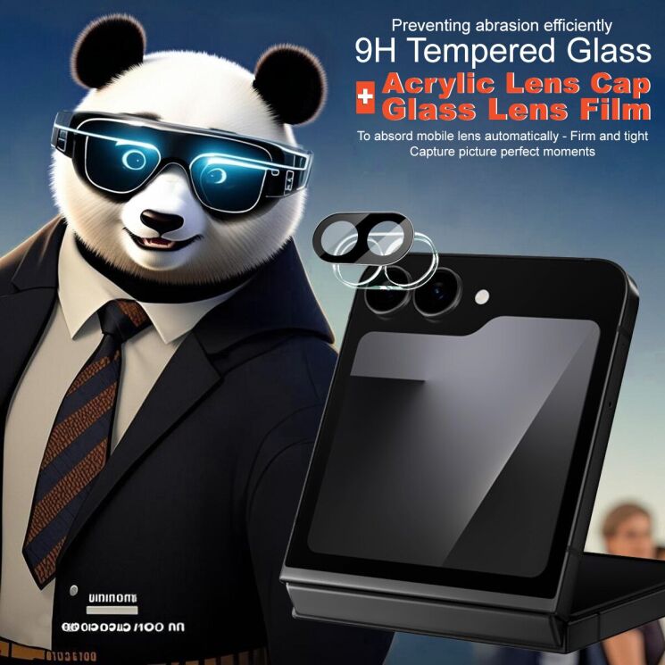Захисне скло на камеру IMAK Black Glass Lens для Samsung Galaxy Flip 7 FE - Black: фото 4 з 7