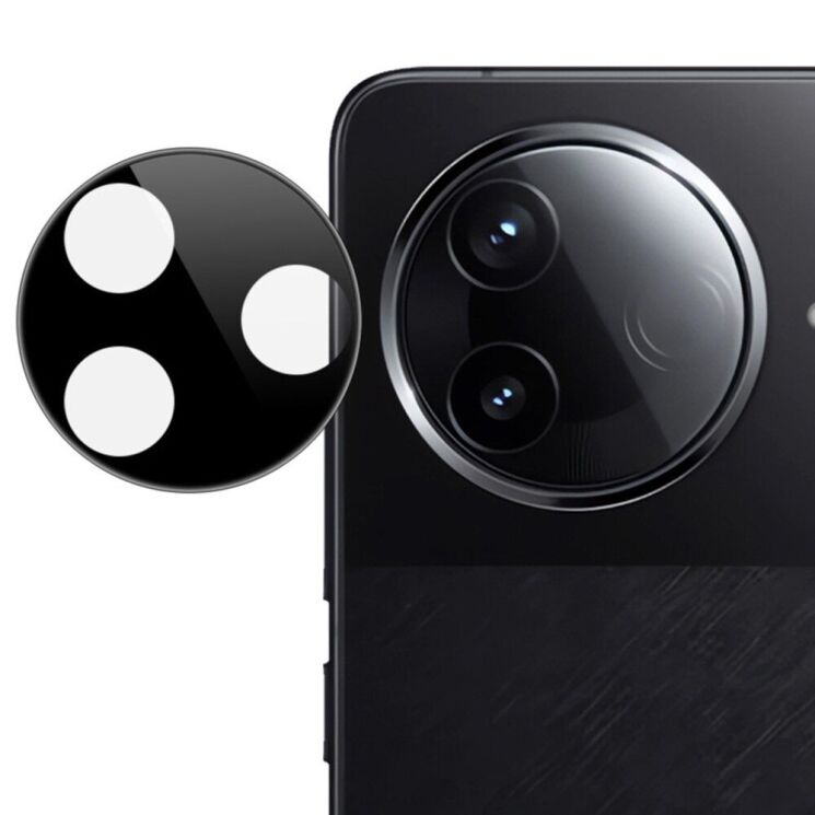 Защитное стекло на камеру IMAK Black Glass Lens для Xiaomi Poco F7 Pro - Black: фото 1 из 9