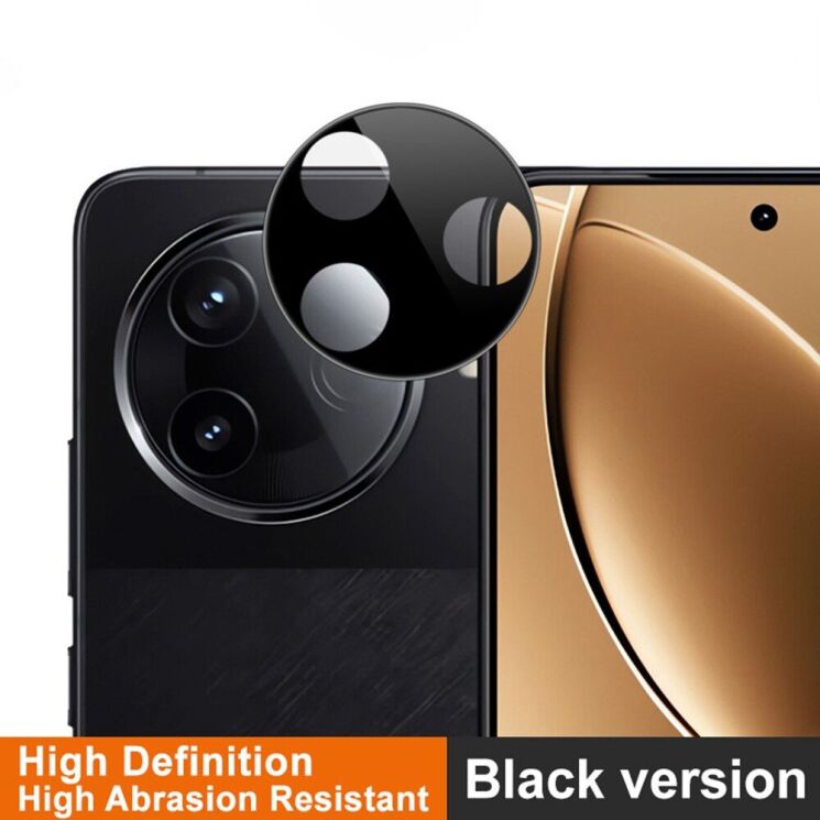 Защитное стекло на камеру IMAK Black Glass Lens для Xiaomi Poco F7 Pro - Black: фото 4 из 9