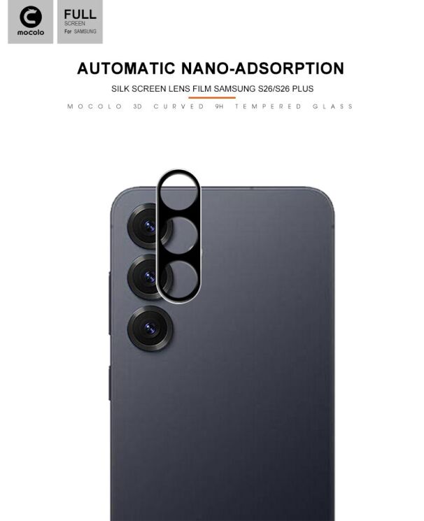 Защитное стекло на камеру MOCOLO Black Camera Lens для Samsung Galaxy S26 - Black: фото 4 из 8