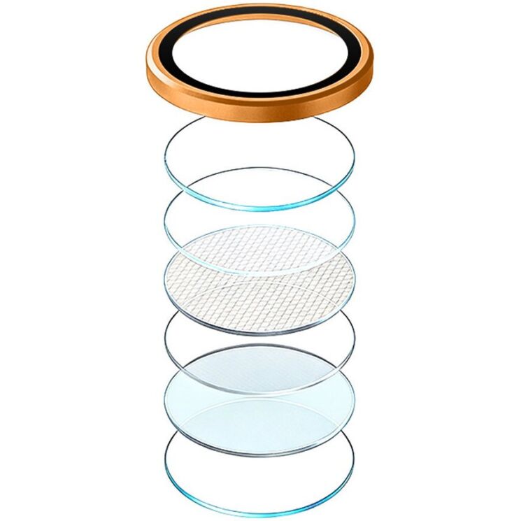 Защитное стекло на камеру RURIHAI Lens Protector для Samsung Galaxy S26 Ultra (S948) - Orange: фото 2 из 6