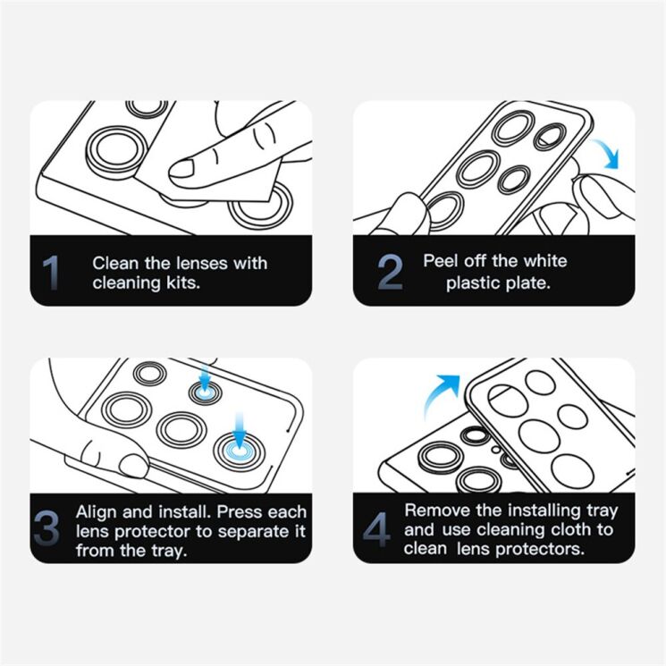 Защитное стекло на камеру RURIHAI Lens Protector для Samsung Galaxy S26 Ultra (S948) - Titanium: фото 5 из 6