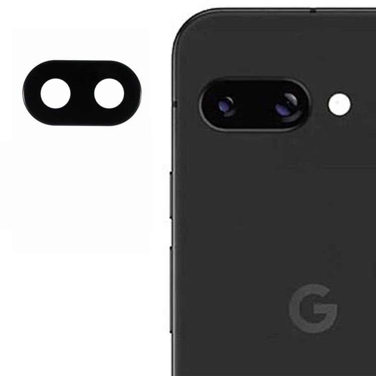 Защитное стекло на заднюю камеру Deexe Black Camera Lens для Google Pixel 9a - Black: фото 1 из 5