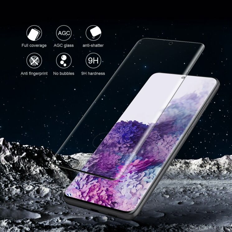 Защитное стекло NILLKIN 3D CP+ MAX для Samsung Galaxy S20 Plus (G985) - Black: фото 8 из 13