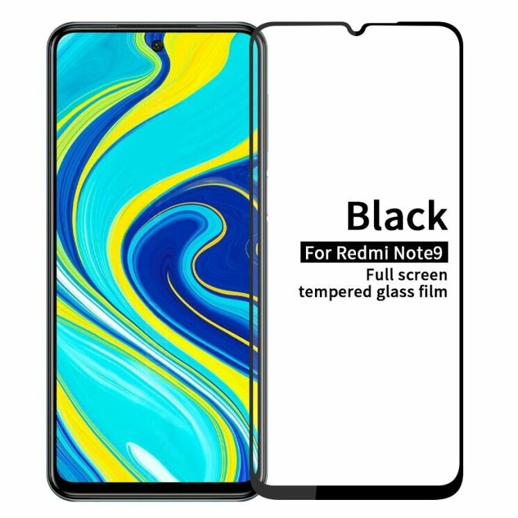 Защитное стекло PINWUYO Full Glue Cover для Xiaomi Redmi Note 9 / Redmi 10X - Black: фото 1 из 13
