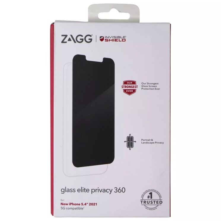 Защитное стекло ZAGG Glass Elite Privacy для Apple iPhone 13 mini (200108335): фото 2 из 5
