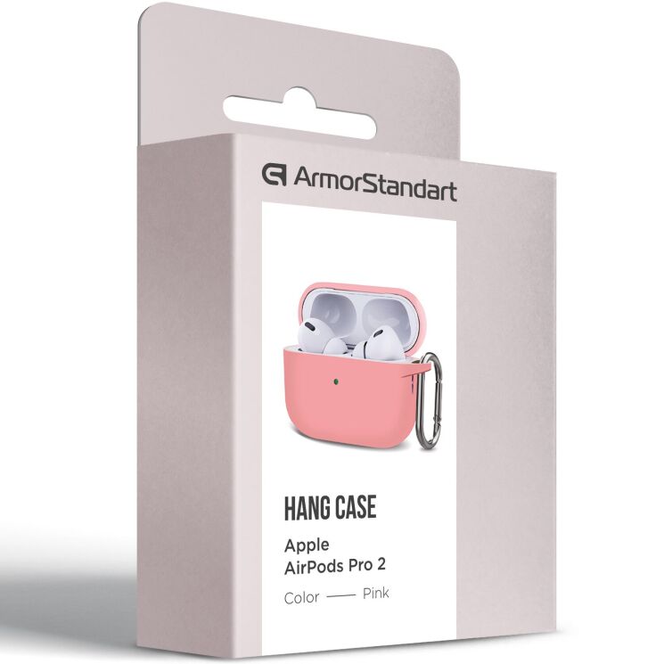 Защитный чехол ArmorStandart Hang Case для AirPods Pro 2 - Pink: фото 2 из 3