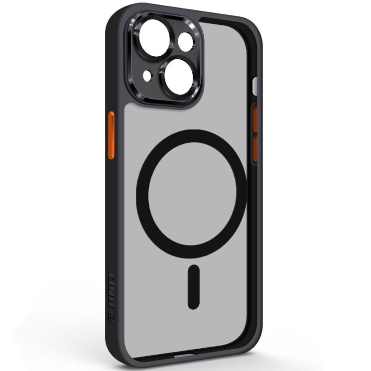 Защитный чехол ArmorStandart Unit MagSafe SE для Apple iPhone 15 - Black / Orange: фото 1 из 2