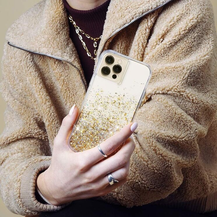 Защитный чехол Case-Mate Twinkle Ombre для Apple iPhone 12 / iPhone 12 Pro - Gold: фото 12 из 14