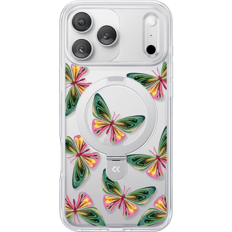 Защитный чехол CASEKOO Floral Series MagSafe для iPhone 17 Pro Max - Dancing Butterfly: фото 2 из 8