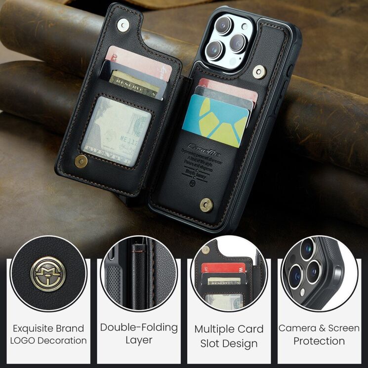 Защитный чехол CaseMe C22 Series для Apple iPhone 15 Pro Max - Black: фото 11 из 12