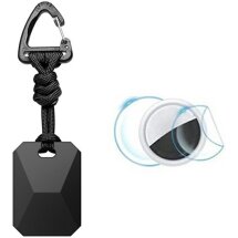 Защитный чехол Deexe Anchor Clip для Apple AirTag / AirTags 2 - Black: фото 1 из 8