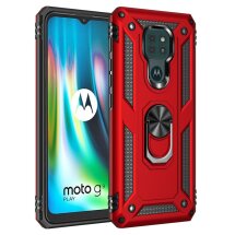 Захисний чохол Deexe Armor Case для Motorola Moto G9 Play / Moto E7 Plus - Red: фото 1 з 9