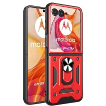 Защитный чехол Deexe Armor Case (FF) для Motorola Razr 50 Ultra - Red: фото 1 из 10