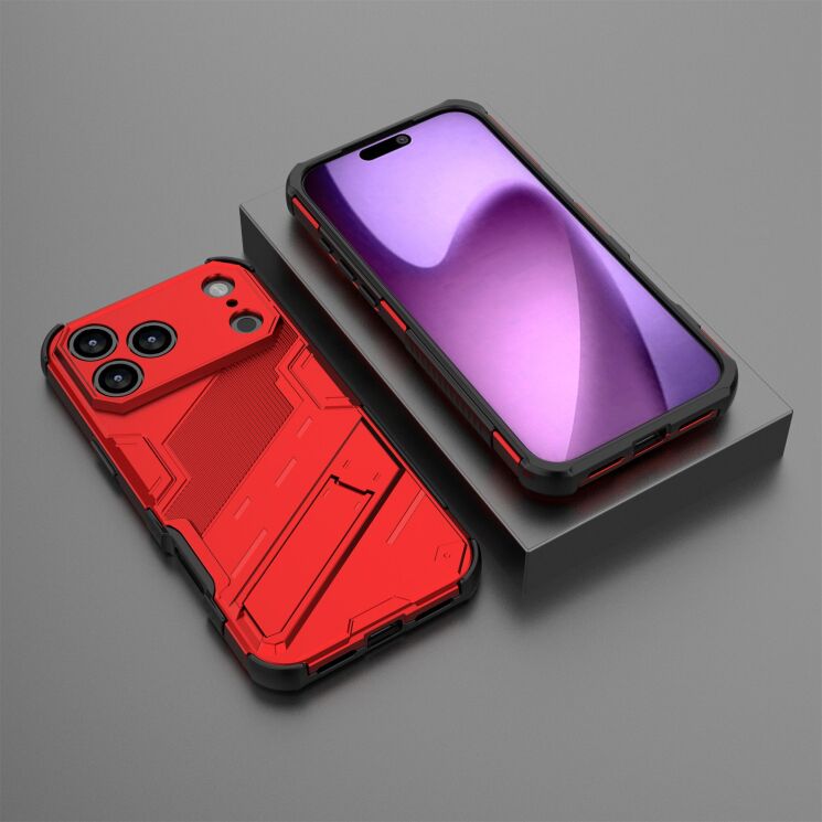 Захисний чохол Deexe Bibercas для Apple iPhone 17 Pro - Red: фото 4 з 6