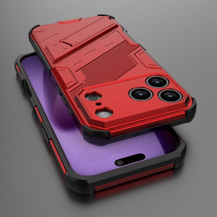 Захисний чохол Deexe Bibercas для Apple iPhone 17 Pro - Red: фото 5 з 6