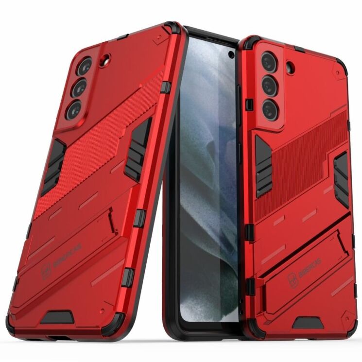 Защитный чехол Deexe Bibercas для Samsung Galaxy S21 FE (G990) - Red: фото 2 из 9