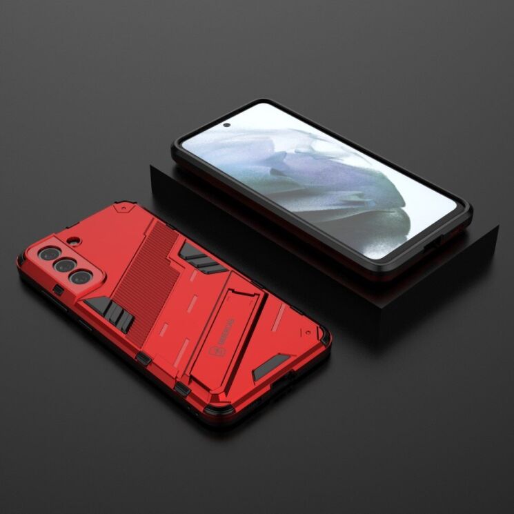 Защитный чехол Deexe Bibercas для Samsung Galaxy S21 FE (G990) - Red: фото 5 из 9