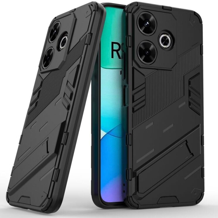 Захисний чохол Deexe Bibercas для Xiaomi Redmi 13 - Black: фото 1 з 6