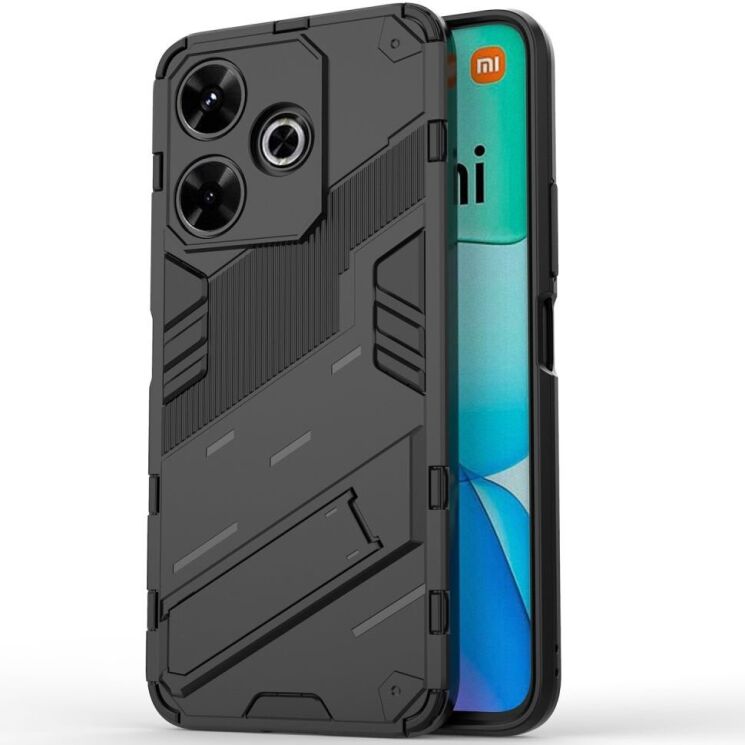 Захисний чохол Deexe Bibercas для Xiaomi Redmi 13 - Black: фото 2 з 6