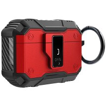 Защитный чехол Deexe Button Lock для AirPods Pro 3 - Red: фото 1 из 8