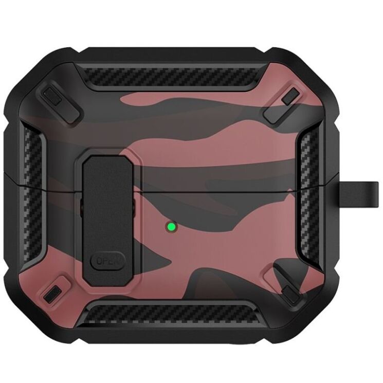 Захисний чохол Deexe Camouflage Case для Samsung Galaxy Buds 3 / Buds 3 Pro - Red: фото 2 з 11