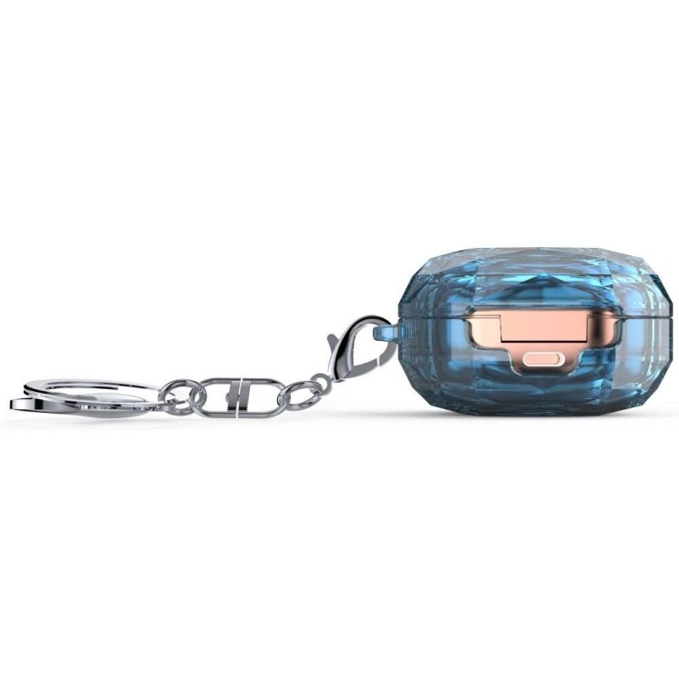 Защитный чехол Deexe Diamond Case для Samsung Galaxy Buds Live / Buds Pro / Buds 2 / Buds 2 Pro / Buds FE - Blue: фото 4 из 7