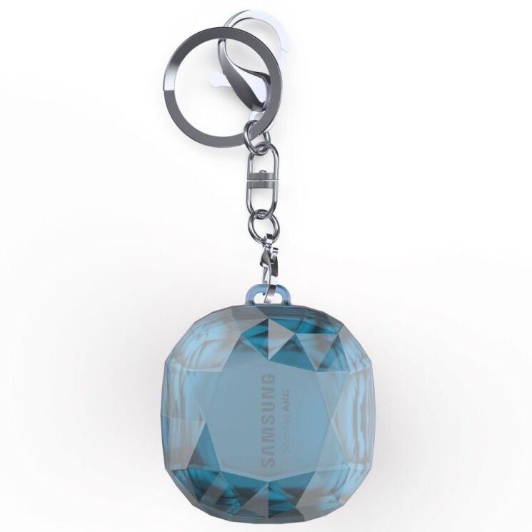 Защитный чехол Deexe Diamond Case для Samsung Galaxy Buds Live / Buds Pro / Buds 2 / Buds 2 Pro / Buds FE - Blue: фото 2 из 7
