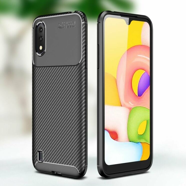 Защитный чехол Deexe Fusion для Samsung Galaxy A01 (A015) - Black: фото 1 из 9
