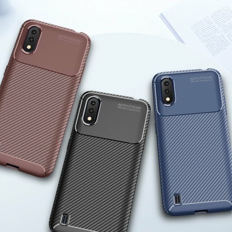 Защитный чехол Deexe Fusion для Samsung Galaxy A01 (A015) - Black: фото 2 из 9