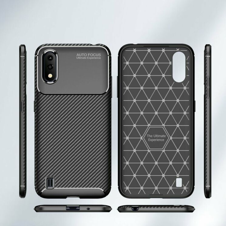 Защитный чехол Deexe Fusion для Samsung Galaxy A01 (A015) - Black: фото 9 из 9