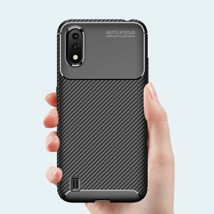 Защитный чехол Deexe Fusion для Samsung Galaxy A01 (A015) - Black: фото 3 из 9