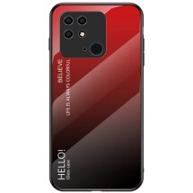 Захисний чохол Deexe Gradient Color для Xiaomi Redmi 10C - Black / Red: фото 1 з 6