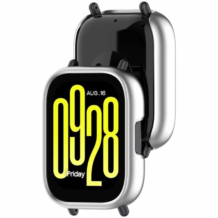 Защитный чехол Deexe Hollow Frame для Xiaomi Redmi Watch 5 Active - Silver: фото 3 из 6