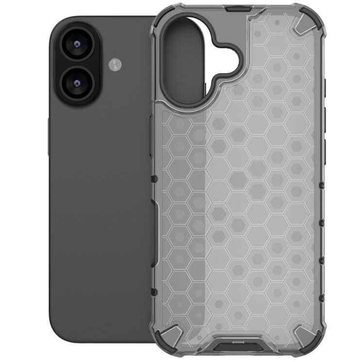 Захисний чохол Deexe Honeycomb Series для Apple iPhone 17 - Black: фото 2 з 6