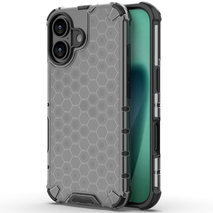 Захисний чохол Deexe Honeycomb Series для Apple iPhone 17 - Black: фото 1 з 6