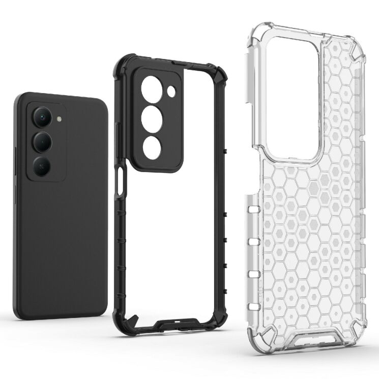 Защитный чехол Deexe Honeycomb Series для Xiaomi Redmi 15 - Red (390918R) Защитный чехол Deexe Honeycomb Series для Xiaomi Redmi 15 - Red: фото 5 из 5