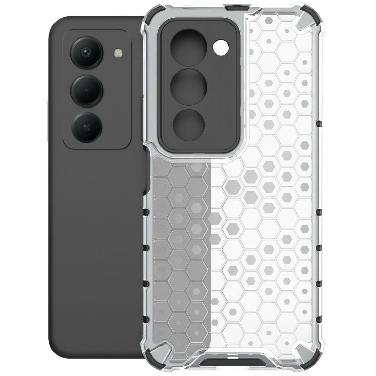 Защитный чехол Deexe Honeycomb Series для Xiaomi Redmi 15 - Grey (390918H) Защитный чехол Deexe Honeycomb Series для Xiaomi Redmi 15 - Grey: фото 2 из 5