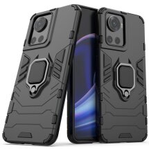 Захисний чохол Deexe Hybrid Case для OnePlus Ace / 10R - Black: фото 1 з 11