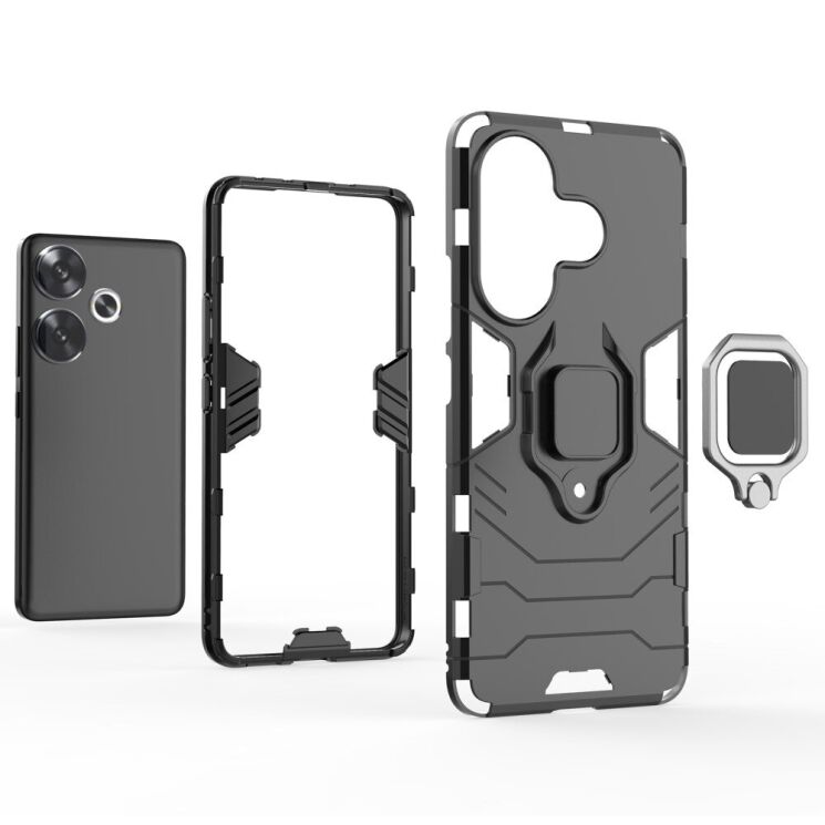 Защитный чехол Deexe Hybrid Case для Xiaomi Poco F6 - Red: фото 5 из 6