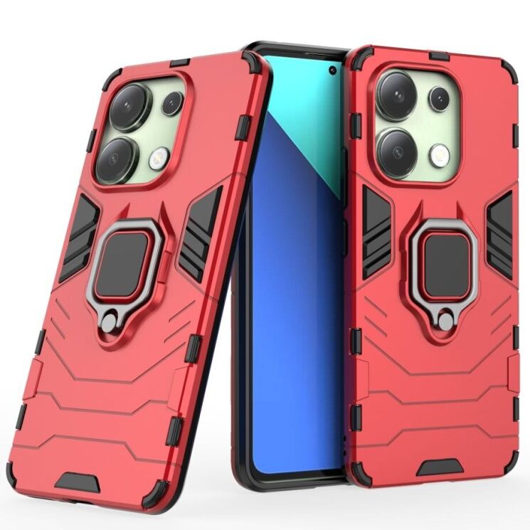 Защитный чехол Deexe Hybrid Case для Xiaomi Redmi Note 13 - Red: фото 1 из 6