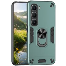 Захисний чохол Deexe Hybrid Shell для Infinix Hot 60 Pro - Green: фото 1 з 7