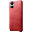 Защитный чехол Deexe Leather Back Cover для Realme C33 - Red (309228R)
